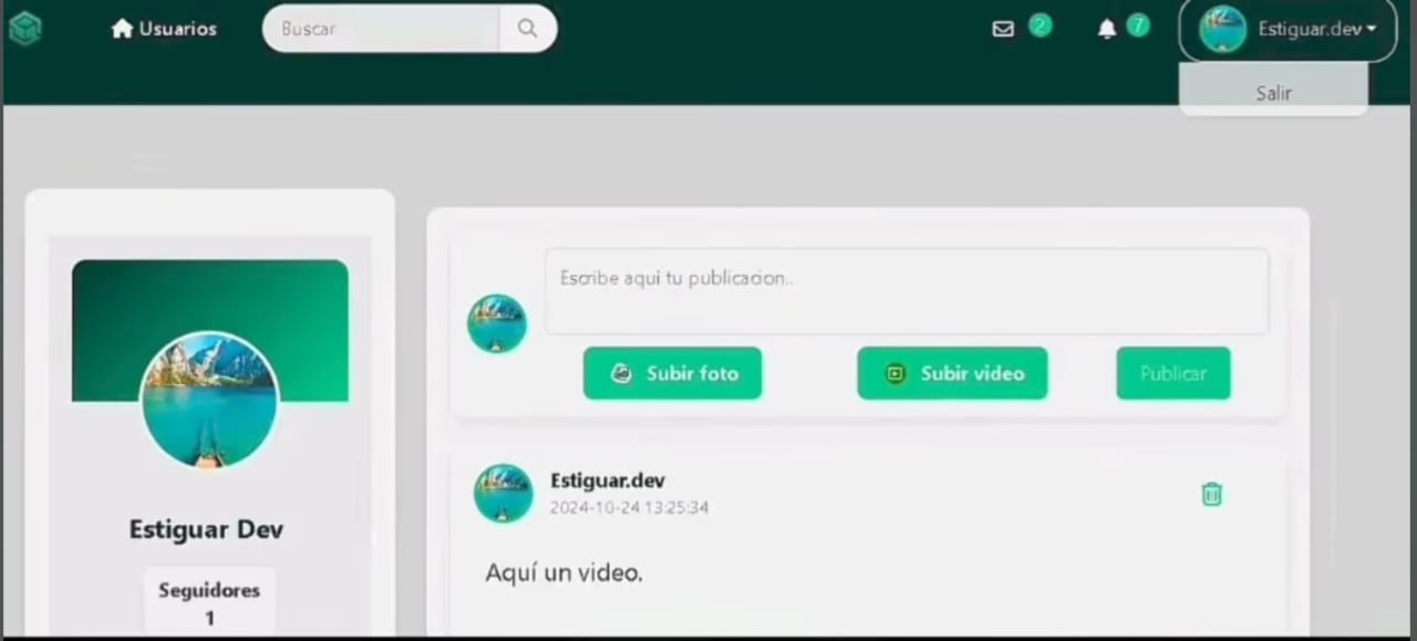 Socialize - Red social con registro de usuarios, publicaciones y mensajería